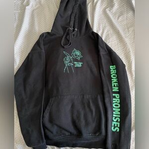Broken Promises black and green hoodie